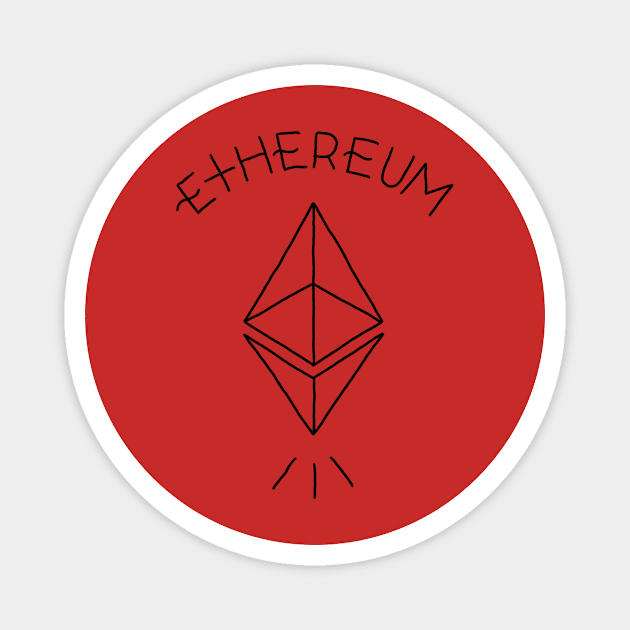 Ethereum logo tee Magnet by Phixerizm